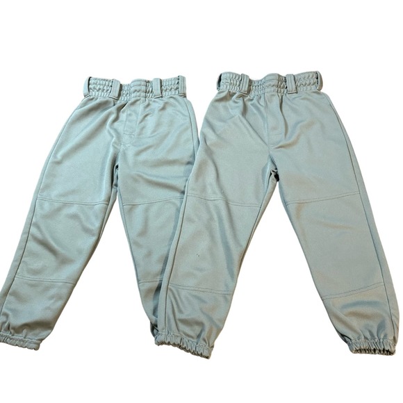 Rawlings 2 Pairs - Baseball / Softball Pull Up Draw Pull Gray Pants Sz Small GUC - Picture 1 of 7